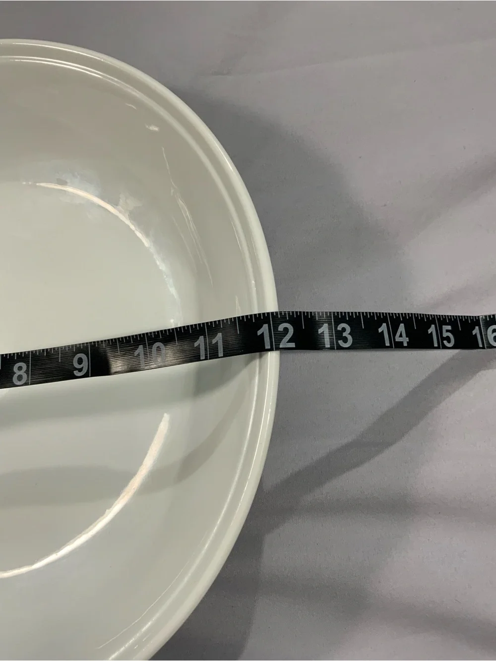 Gibson Home Gracious Dining 12” White Chip & Dip Serving Bowl